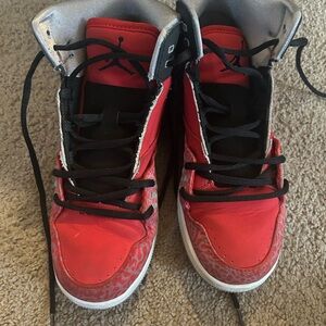 Red and Black High-Top Sneakers Boys Jordan’s